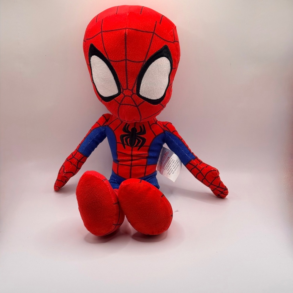 Marvel Spidey and His Amazing Friends Spider-Man Plush Stuffed Toy Red Blue Soft